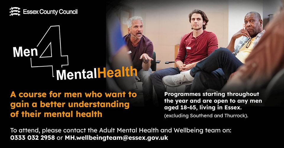 The Adult Mental Health and Wellbeing Team, part of Essex County Council, are running another Men4MentalHealth course starting in November